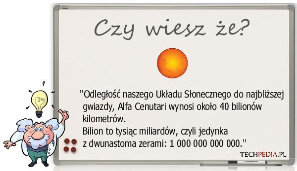 Odległość naszego Układu Słonecznego ...