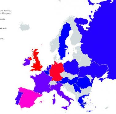 Kraje europejskie pod względem liczby stadionów o pojemności 50 tys. miejs