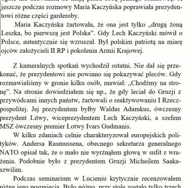 Wspomnienia o prezydencie Lechu Kaczyńskim Stanisława Janeckiego