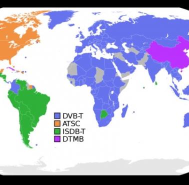 Standardy transmisji cyfrowej na świecie
