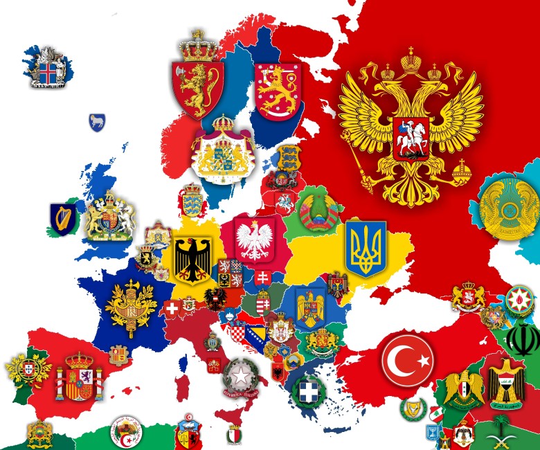 Herby lub godła państwowe w Europie