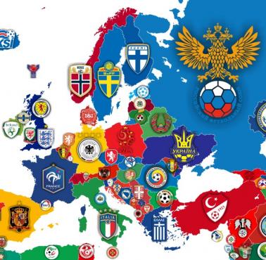 Logo narodowych drużyn piłkarskich w Europie
