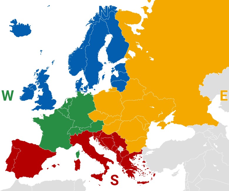 Podział Europy według ONZ