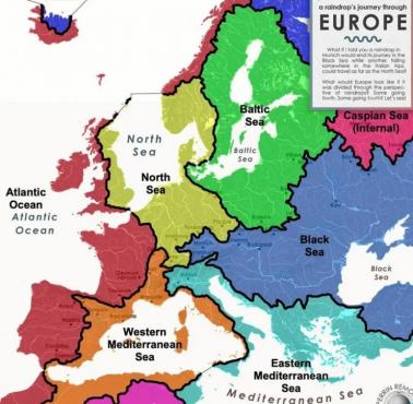 Dorzecza (zlewiska) największych europejskich rzek