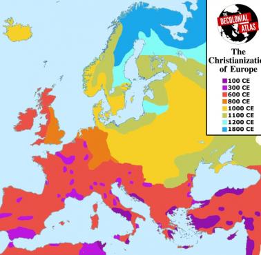 Mapa chrystianizacji Europy