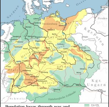 Utrata populacji w trakcie wojny trzydziestoletniej w latach 1618-1648