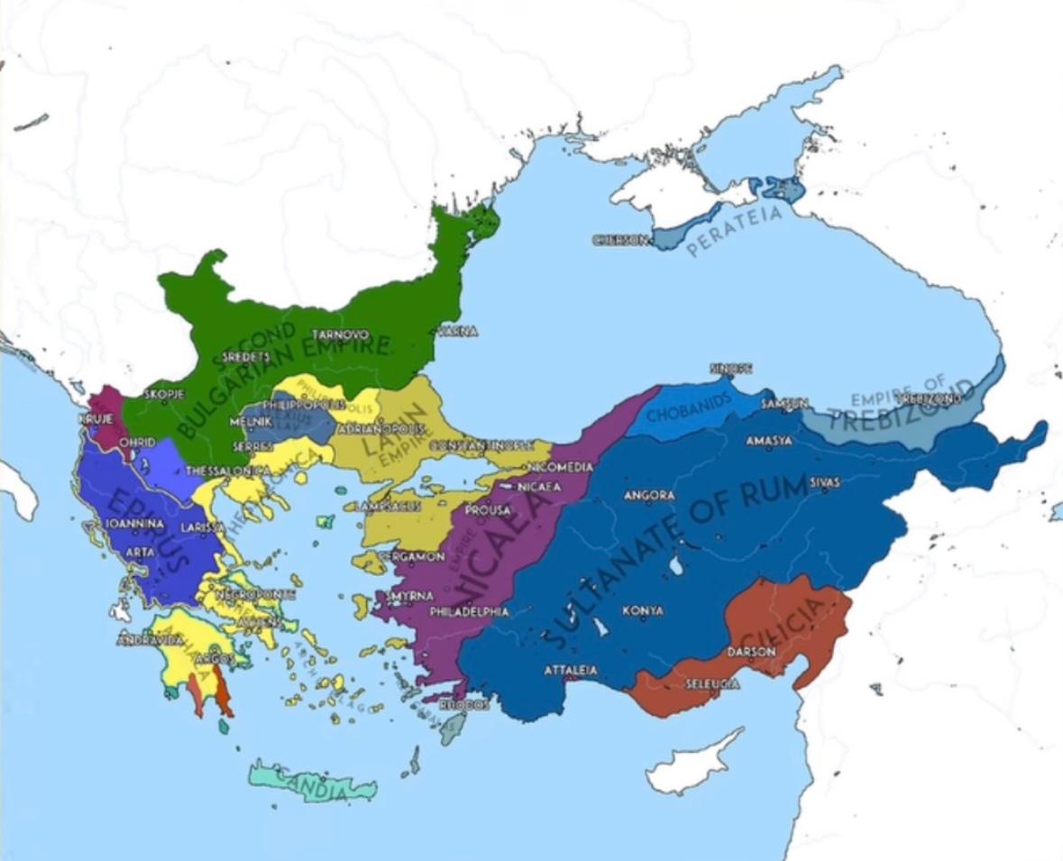 Anatolia i Bałkany Wschodnie po IV wyprawie krzyżowej