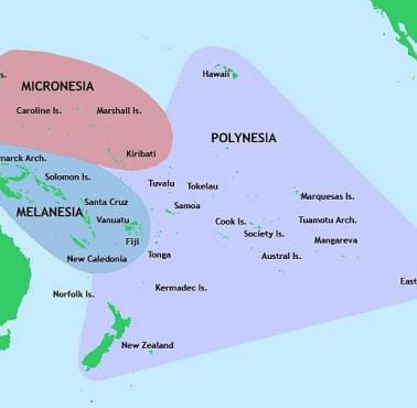 Różnica między Polinezją, Mikronezją i Melanezją