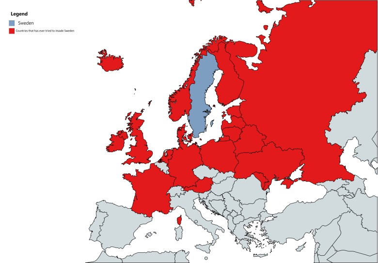 Kraje europejskie, które kiedykolwiek próbowały zaatakować Szwecję
