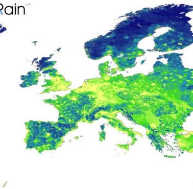 Deszcz na osobę w Europie