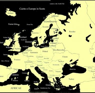 Mapa Europy w Szkocji