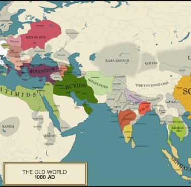 Mapa świata w 1000 roku