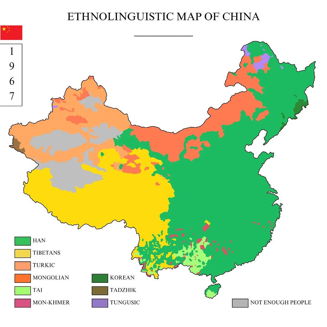 Etnolingwistyczna mapa Chin