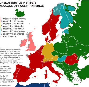 Ile czasu potrzebuje na naukę danego europejskiego języka osoba, która posługuje się angielskim