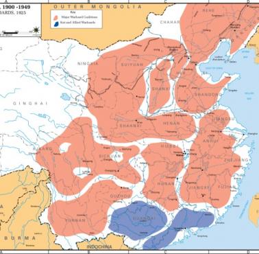 Regionalne koalicje w Chinach w przeddzień wojny domowej, 1925 roku