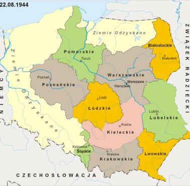 Granice Polski z 22.08.1944 roku