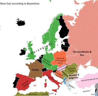 Europa i Bliski Wschód według Bizancjum