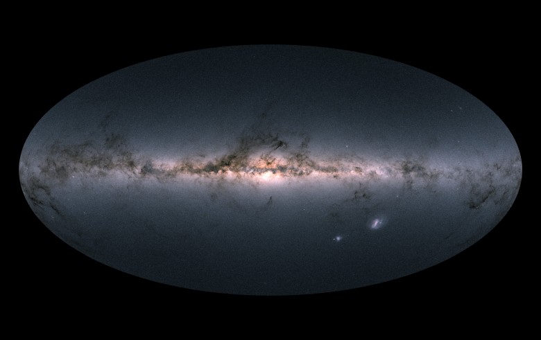 Zdjęcie Drogi Mlecznej wykonane przez sondę kosmiczną Gaia (ang. Global Astrometric Interferometer for Astrophysics)