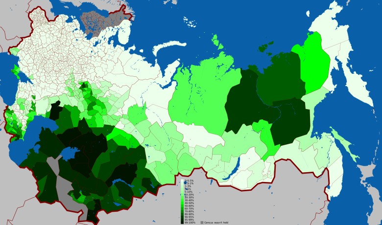 Języki tureckie w imperium rosyjskim w 1897 roku