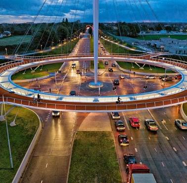 Pierwsze na świecie wiszące rondo rowerowe, Eindhoven - Veldhoven, Holandia