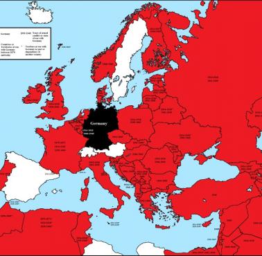 Wszystkie europejskie kraje, które toczyły wojnę z Niemcami od 1870 roku