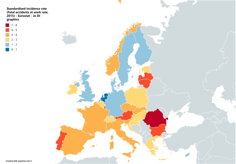 Jak bezpieczny jesteś w pracy, UE