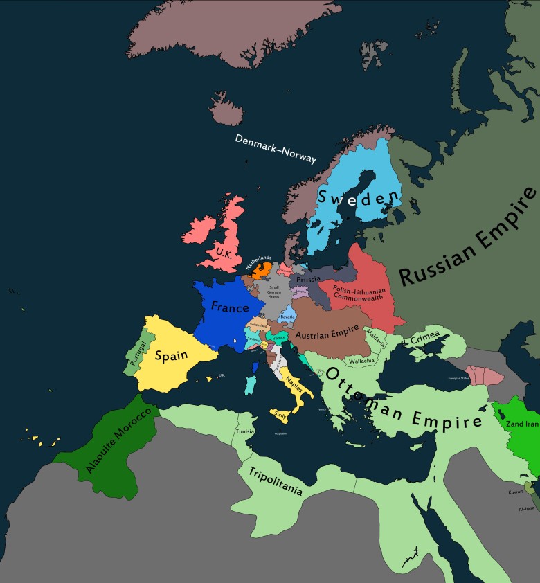 Europa w 1773 roku