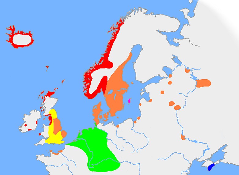 Występowanie języka niemieckiego w Europie w X wieku