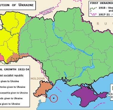 Ewolucja terytorialna Ukrainy 1922-54
