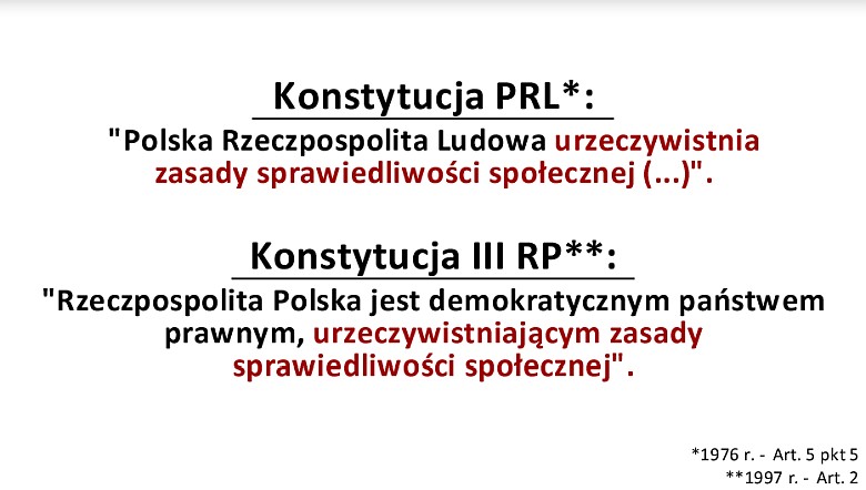 Konstytucja PRL i III RP - wiele zmienić, by wszystko zostało po staremu