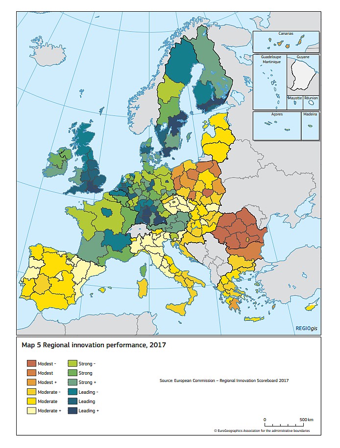Innowacje regionalne w Unii Europejskiej, 2017