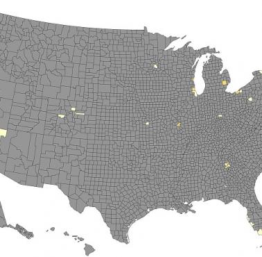 Żydzi w USA z podziałem na hrabstwa, 2011