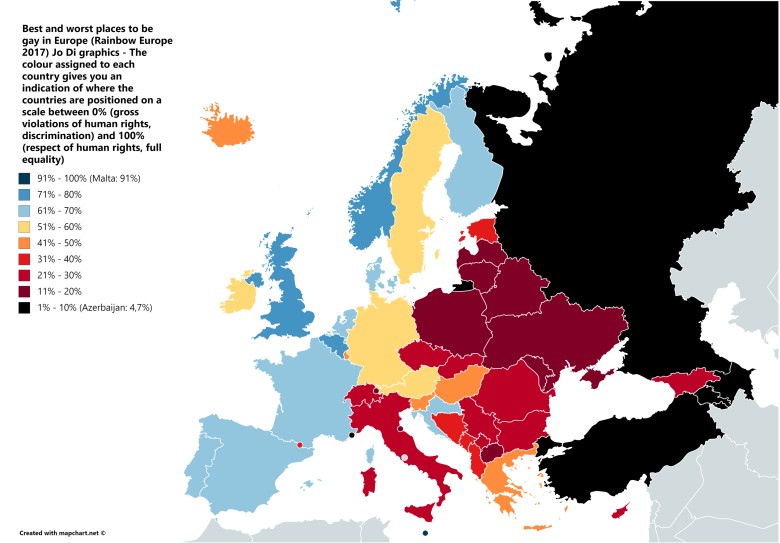 Państwa przyjazne gejom, 2017