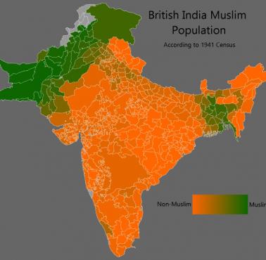 Populacja muzułmańska w Indiach Brytyjskich w 1941 roku