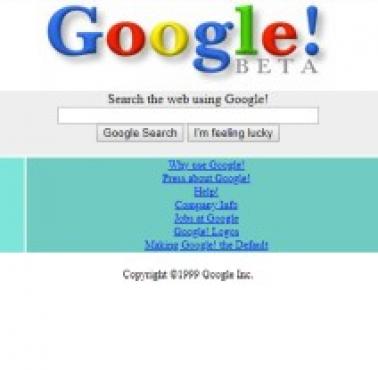 Tak wyglądała strona główna Google'a w 1999 roku