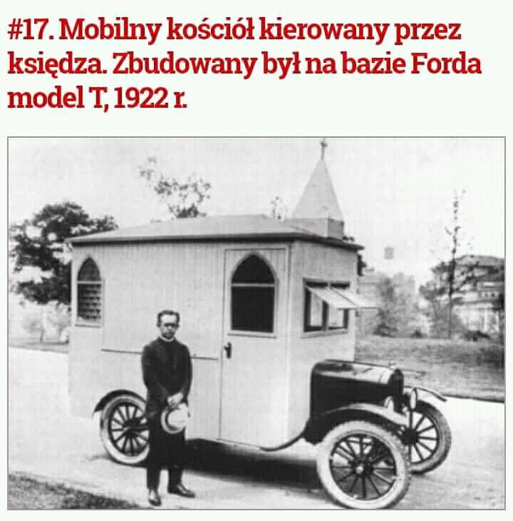 Mobilny kościół zbudowany na bazie Forda T, 1922