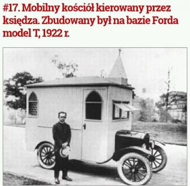Mobilny kościół zbudowany na bazie Forda T, 1922