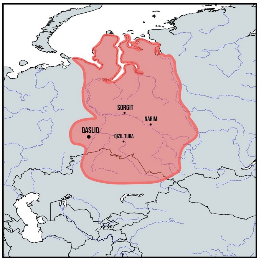 Mapa chanatu syberyjskiego, 1468-1598