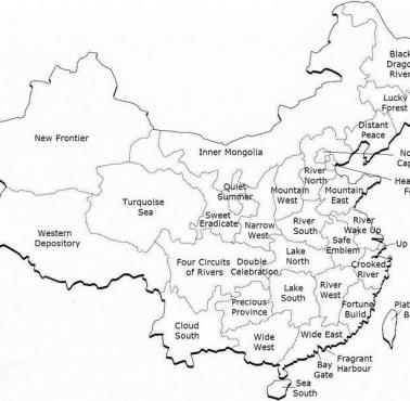 Dosłownie przetłumaczone nazwy chińskich prowincji