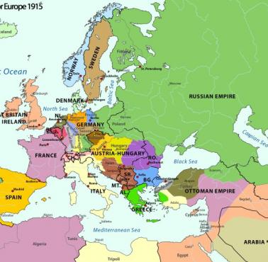 Francuskie plany podziału Europy w 1915 roku autorstwa francuskiej organizacji "Action Française"