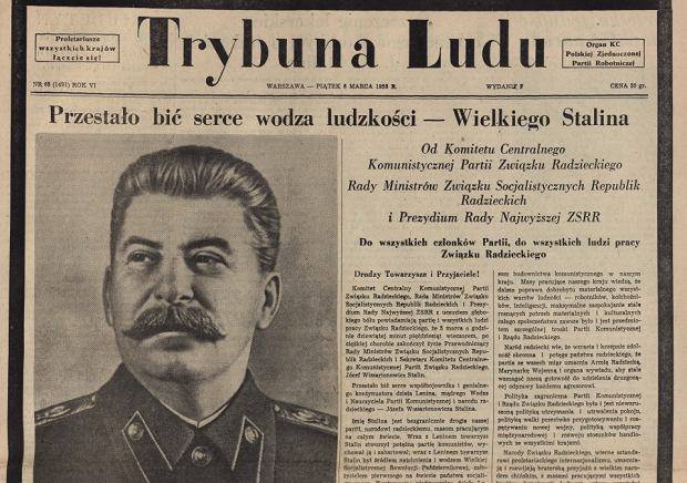 Okładka Trybuny Ludu z informacją o śmierci J.Stalina, 1953