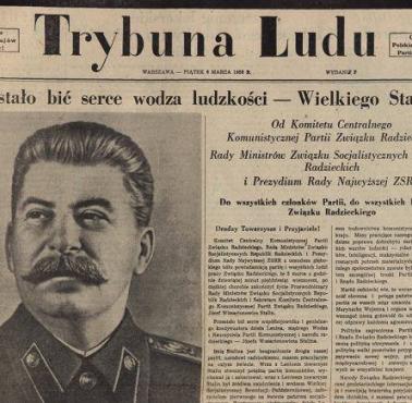 Okładka "Trybuny Ludu" z informacją o śmierci J.Stalina, 1953