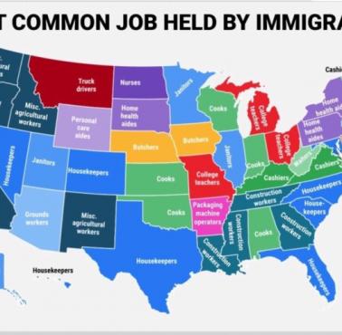 Najczęstsze oferty pracy dla imigrantów w Stanach Zjednoczonych, 2013