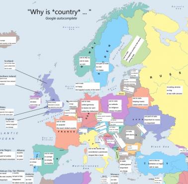 Top3 autouzupełniania Googla na pytanie "Dlaczego (ludzie z kraju)…?", USA, lipiec 2022