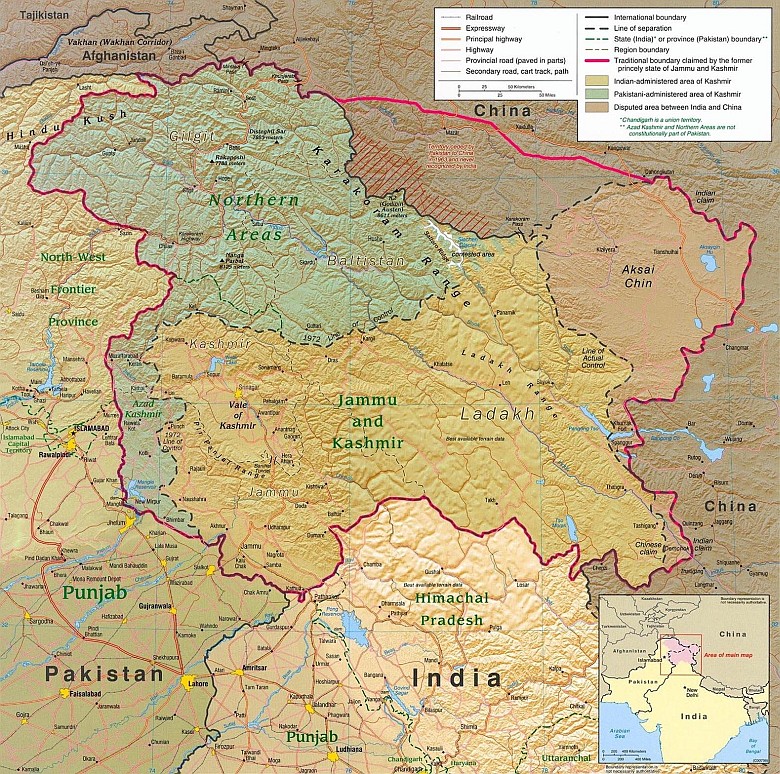 Sytuacja polityczna w Kaszmirze (jeden z 4 regionów Dżammu i Kaszmiru)