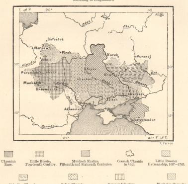 Historyczne przesiedlenia na Ukrainie, około 1880 r.