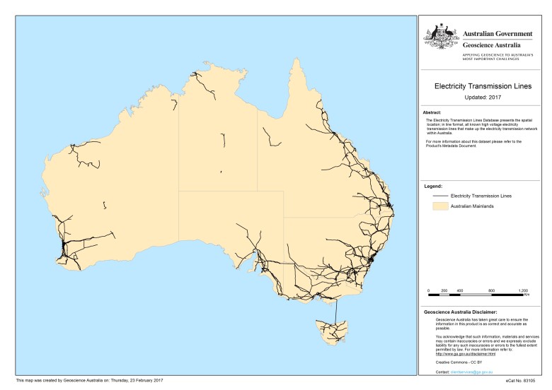 Zelektryfikowane obszary Australii