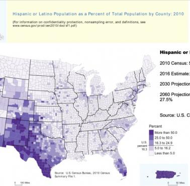 Latynosi w poszczególnych stanach USA, 2010-2060 (szacunki)