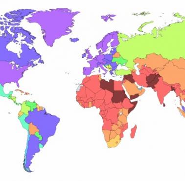 Wskaźnik atrakcyjności paszportu: liczba krajów, do których obywatel z jednego państwa może odwiedzić inny kraj