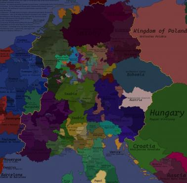 Mapa Europy Środkowej, 1176